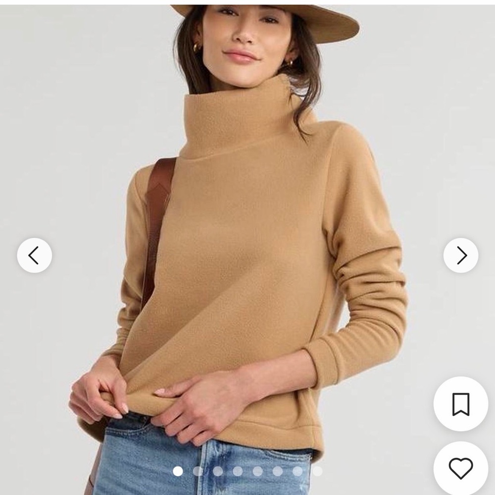 Dudley Stephens Camel Turtleneck Sweater